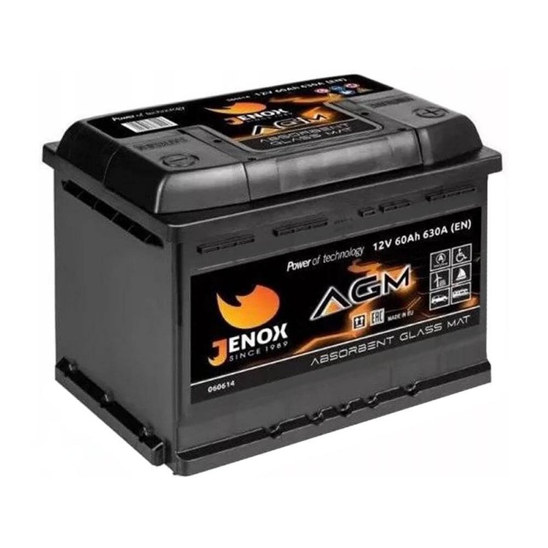 Akumuliatorius 12V/60Ah 680A Jenox AGM Akumuliatorius 12V/60Ah 680A Jenox AGM