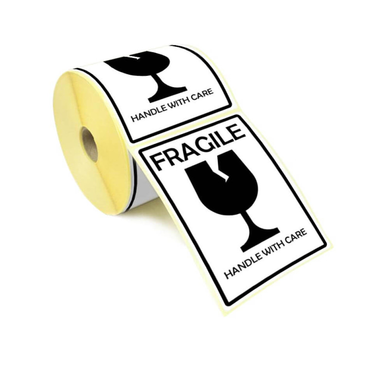 Adhesive label - FRAGILE Handle with care 1pc.