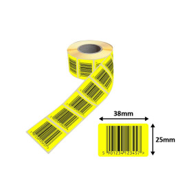 Adhesive labels with Your PRINT 38x25mm - Yellow 1pc.