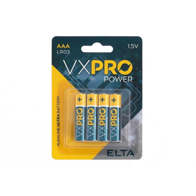 Батарейки AAA Alkaline Ultra LR03, 4 шт. VX PRO