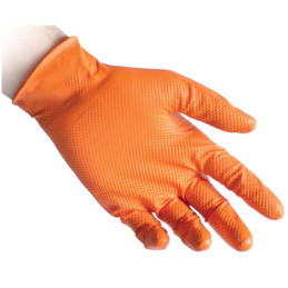 FULL GRIP | Нитриловые рабочие перчатки HEAVY DUTY, неопудренные, 50 шт.