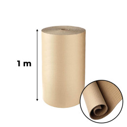 Corrugated cardboard in a roll (double layer) 1m x 100m