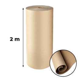 Corrugated cardboard in a roll (double layer) 2m x 100m