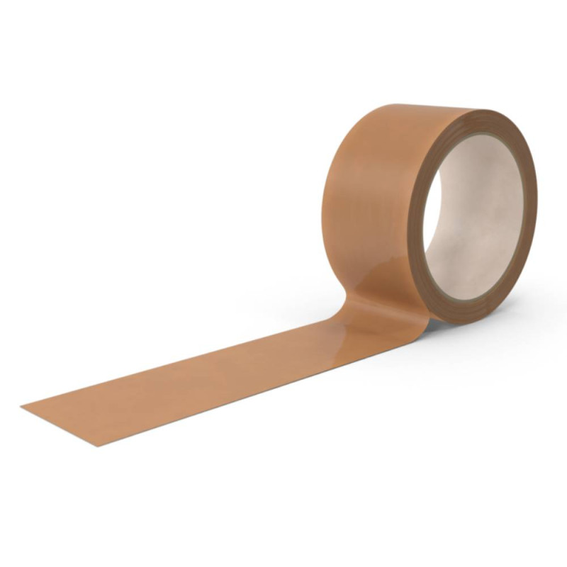 Adhesive packing tape 48mm x 60m (Solvent, Brown)