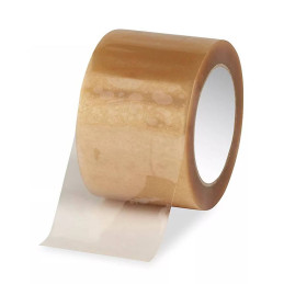 Adhesive packing tape 75mm x 60m (Solvent, Transparent)