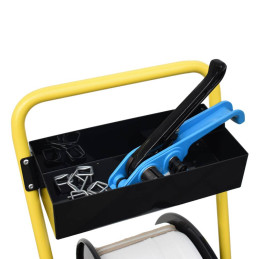A mobile trolley for mounting straps and accessories