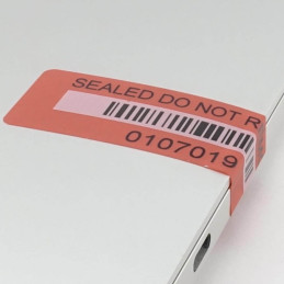 Adhesive protective sealing labels - Red (B) 37x17mm