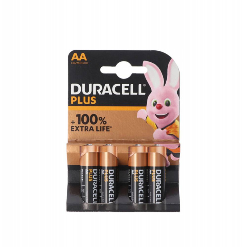 Элементы DURACELL Plus AA 1,5V - 4шт