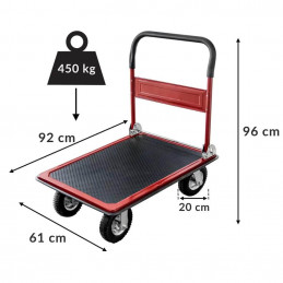 Sandėlio platforminis vežimėlis Mega-M 450kg