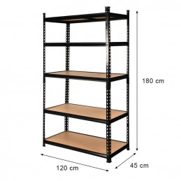 Shelf racks 180x120x45cm (5 shelves)