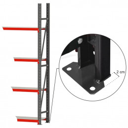 Modular shelf rack FORTIS (Add-on module) 200x258,5x50cm