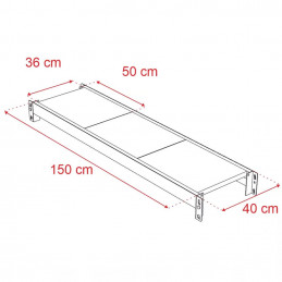 Modular shelf rack FORTIS (Add-on module) 240x158,5x40cm
