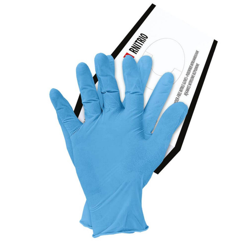 Nitrile blue gloves RNITRIO N, powder free, 100 pcs.