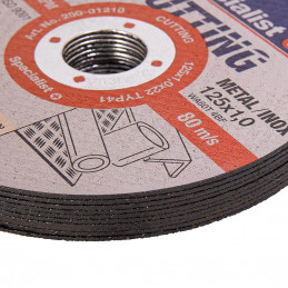 Metal cutting disks 125x1x22 mm 10 pcs. SPECIALIST+