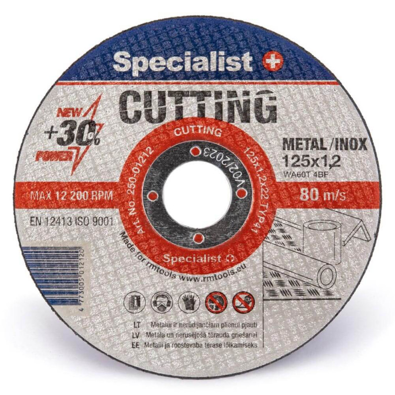 Metalo pjovimo diskas 125x1.2x22mm SPECIALIST+