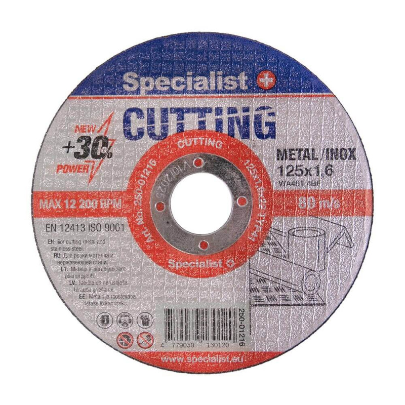 Metal cutting disc 125x1.6x22mm SPECIALIST+