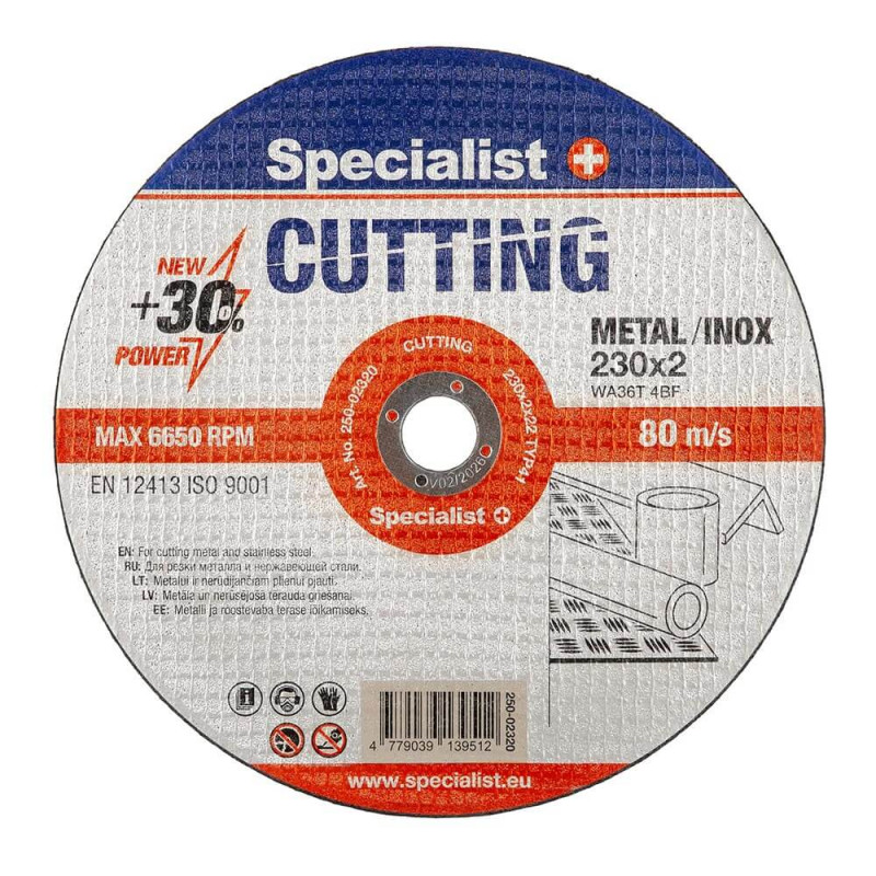 Metal cutting disc 230x2x22mm SPECIALIST+