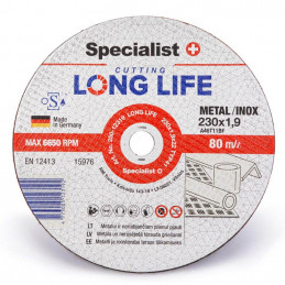 Диск отрезной по металлу 230x1.9x22мм SPECIALIST+ Long-Life