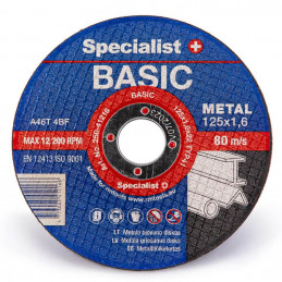 Metalo pjovimo diskas 125x1.6x22mm SPECIALIST+ BASIC