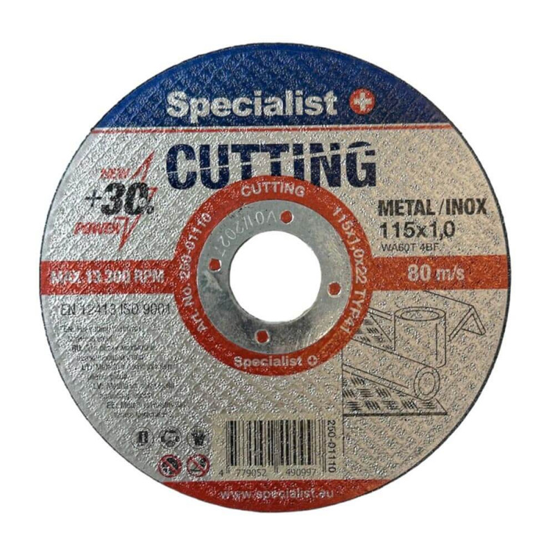 Metal cutting disc 115x1x22mm SPECIALIST+