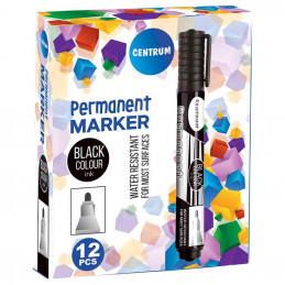 Permanentinis markeris CENTRUM 80466 - Juodas, 2-5mm