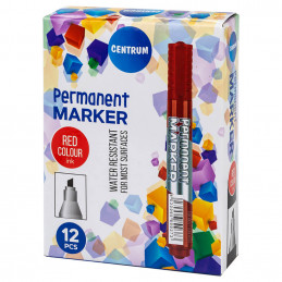 Permanent marker CENTRUM 89937 - Red, 1-5mm
