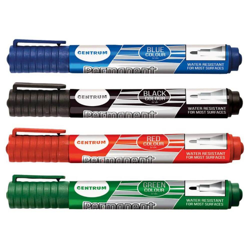 Set of permanent markers CENTRUM 80270 4 pcs. - 4 colors, 2-5mm