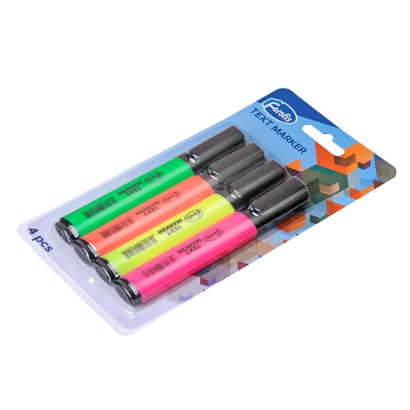 Set of Text highlighters FOROFIS 91805 4 pcs. - 4 colors, 1-3mm