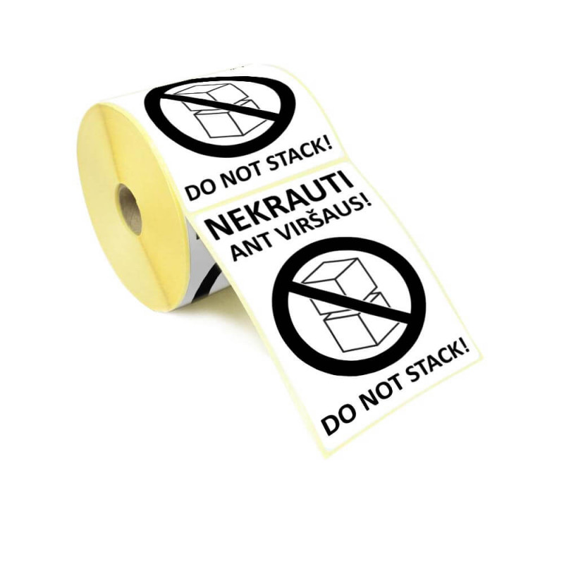 Adhesive label 100x150mm - DO NOT STACK! 1pc.