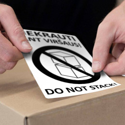 Adhesive label 100x150mm - DO NOT STACK! 1pc.